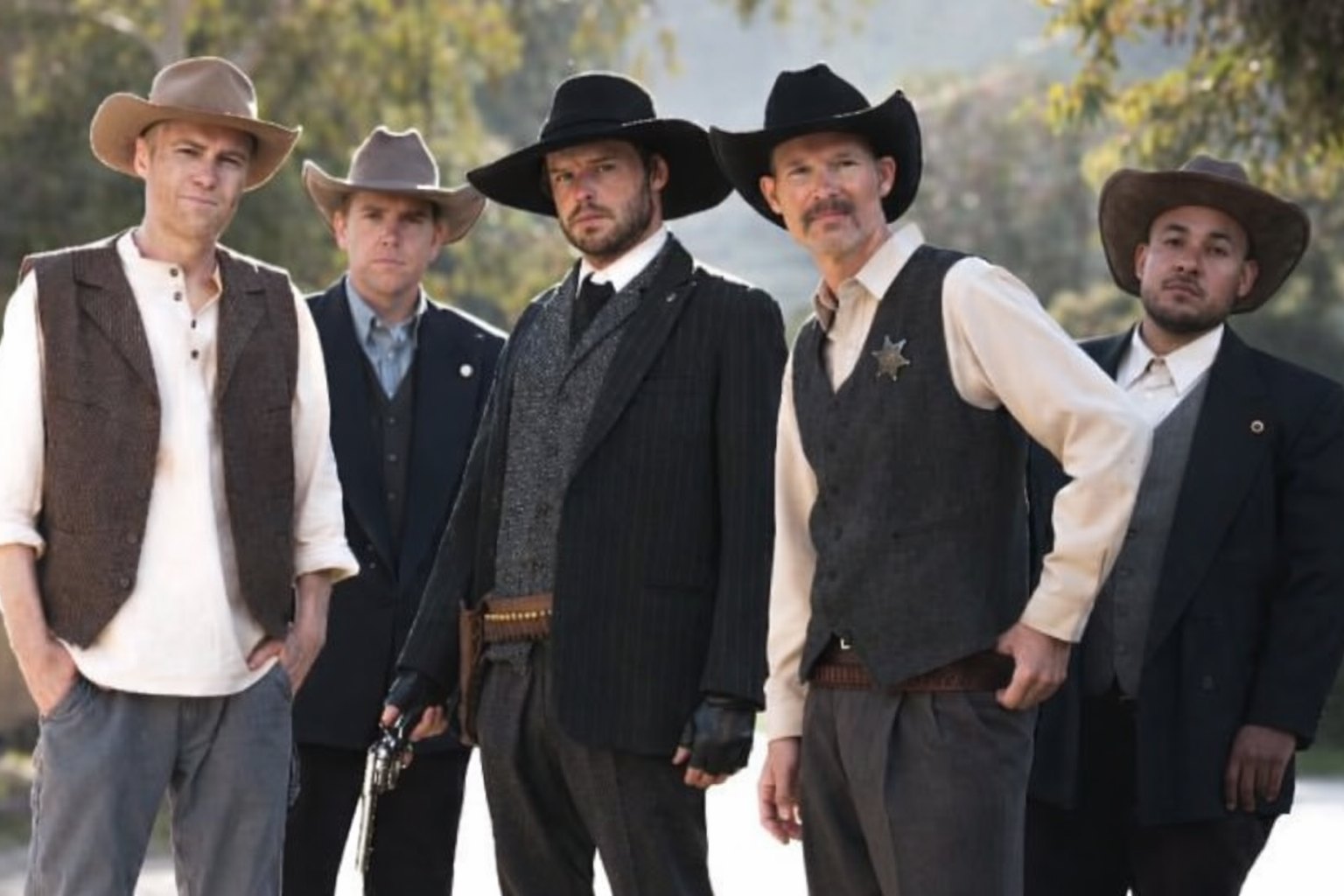 The cast of Return of the Gold King — Justin S. Grant at left as Teddy